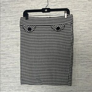 Houndstooth Pencil Skirt – Black & White – Women’s Medium (643)